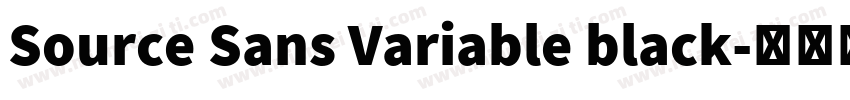 Source Sans Variable black字体转换